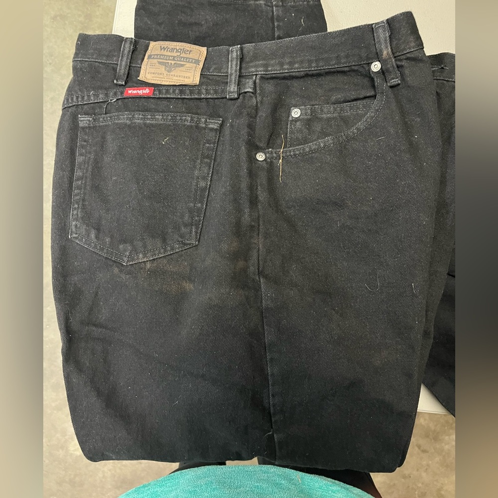 Mens Wrangler Black Jeans